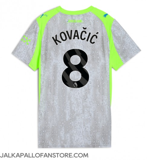 Manchester City Mateo Kovacic #8 Kolmaspaita Naisten 2025-26 Lyhythihainen Manchester City Mateo Kovacic #8 Kolmaspaita Naisten 2025-26 Lyhythihainen